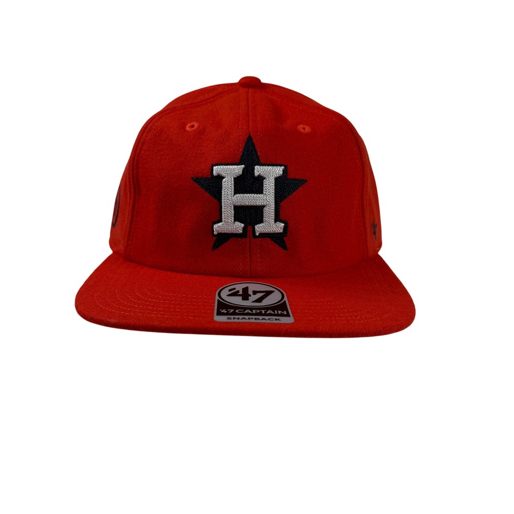 Houston Astros 47 Brand Captain Snapback Hat Red Wool Blend OSFA 070324-016
